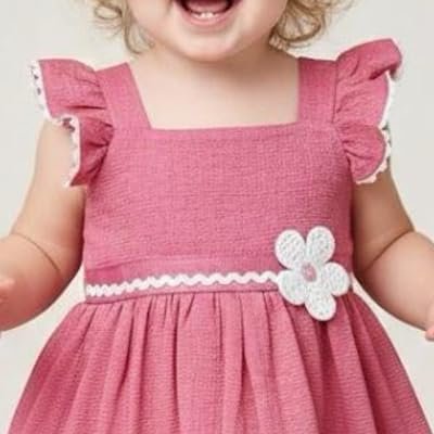 A.T.U.N. (ALL THINGS UBER NICE) Baby Girls Premium Cotton Embroidered Dress | Lightweight Comfortable Dress Party, Photoshoot, Birthday, Casual Outdoor Wear for Kids - Image 2