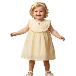 A.T.U.N. (ALL THINGS UBER NICE) Baby Girls Premium Cotton Embroidered Schiffli Dress | Soft Comfortable & Breathable Party, Photoshoot, Birthday, Casual Outdoor Wear for Kids
