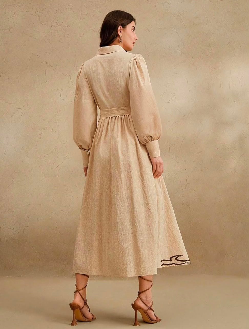 SMOWKLY Cotton Blend Women's Casual Dress Mid-Length Maxi Dress for Woman - Image 2